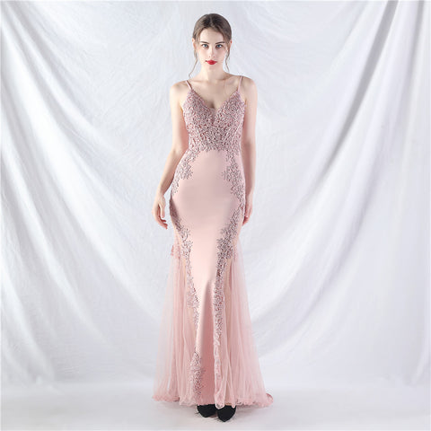 The Trinity Lace Fishtail Gown