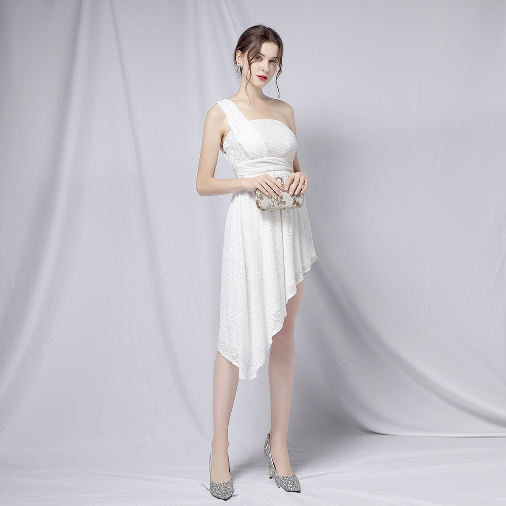 The Terri Assymetrical One Shoulder Dress