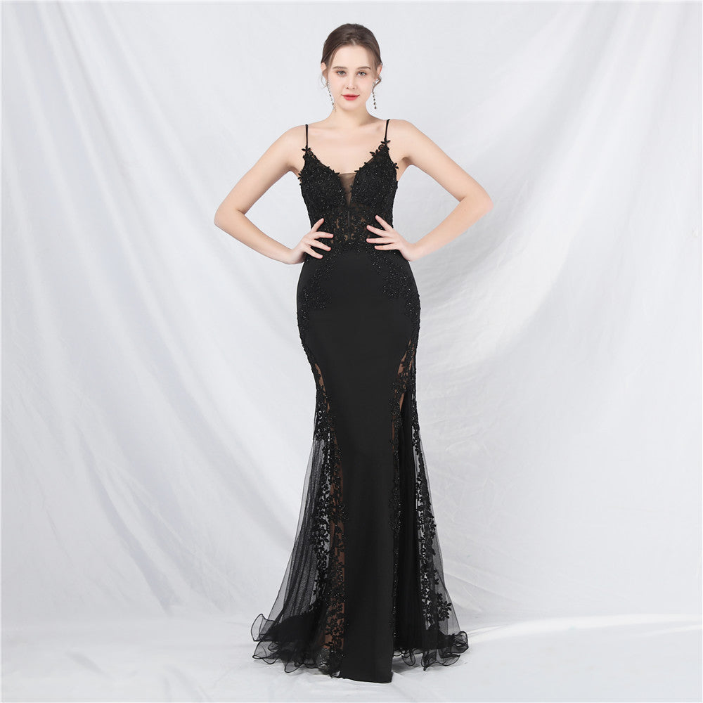 The Trinity Lace Fishtail Gown