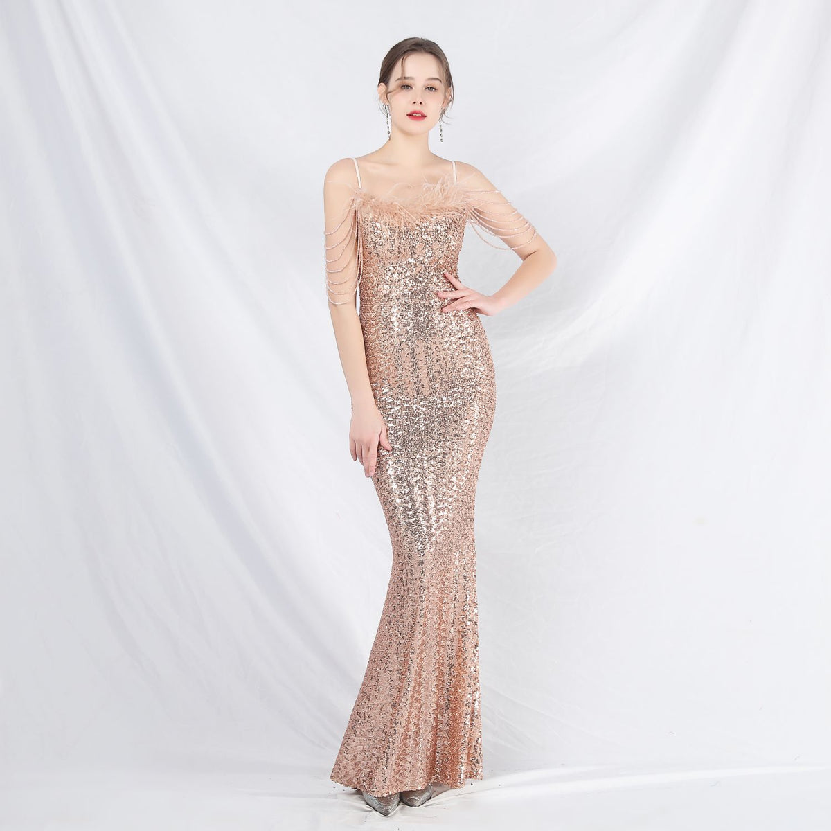 The Valencia Embellished Fishtail Gown