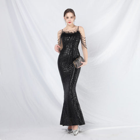 The Valencia Embellished Fishtail Gown