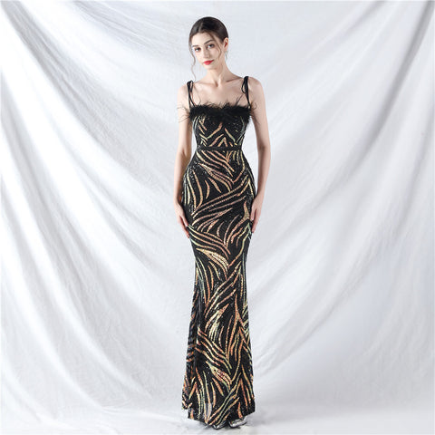 The Denise Strapless Sequin Gown