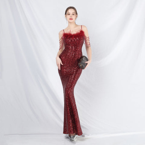 The Valencia Embellished Fishtail Gown