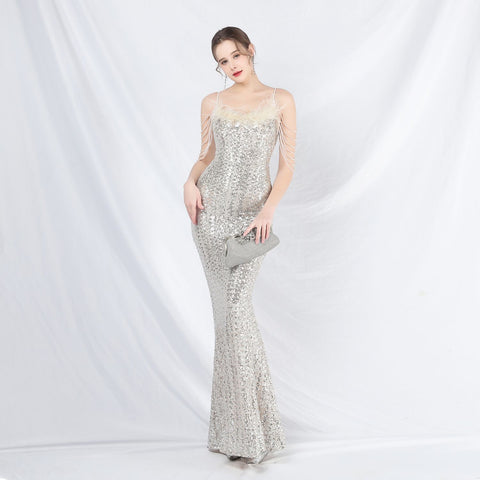 The Valencia Embellished Fishtail Gown