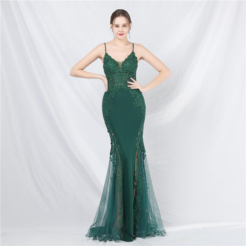 The Trinity Lace Fishtail Gown