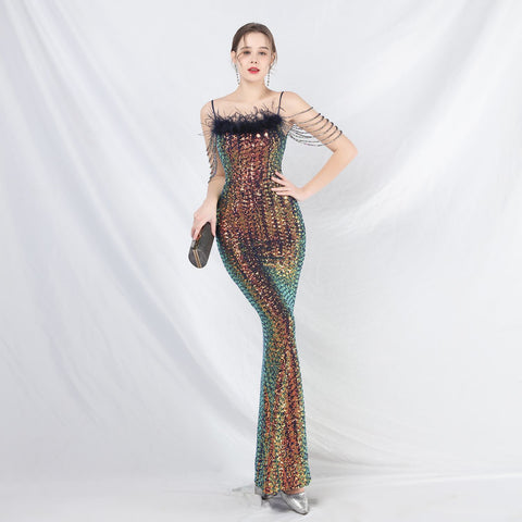 The Valencia Embellished Fishtail Gown