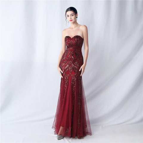 The Sabrina Strapless Glam Gown