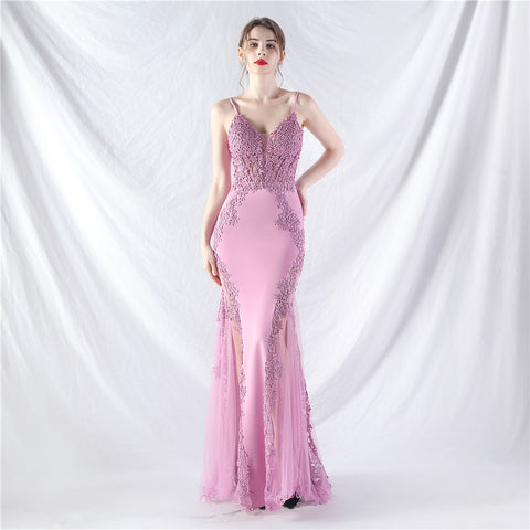 The Trinity Lace Fishtail Gown