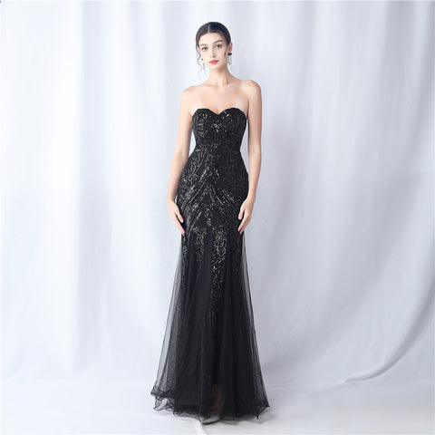 The Sabrina Strapless Glam Gown