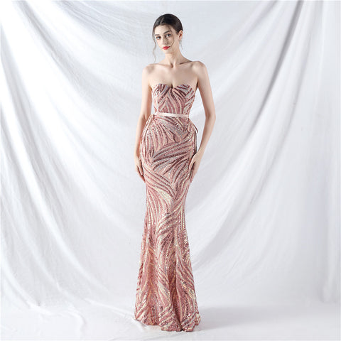 The Rhea Designer Sequin Mermaid Gown