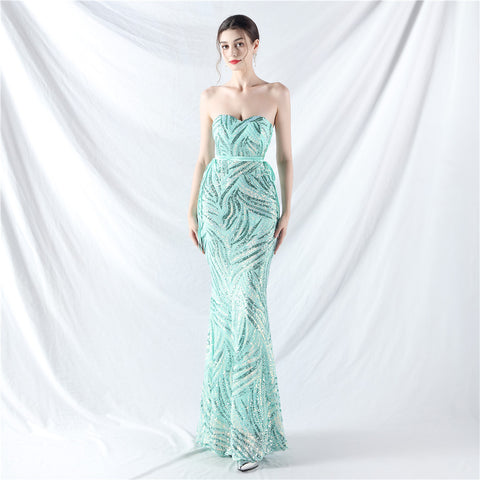 The Rhea Designer Sequin Mermaid Gown