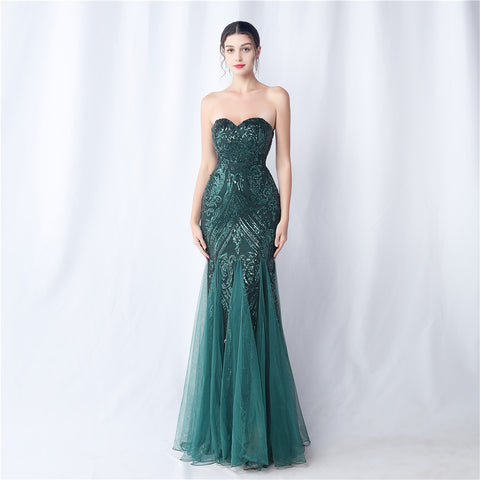 The Sabrina Strapless Glam Gown