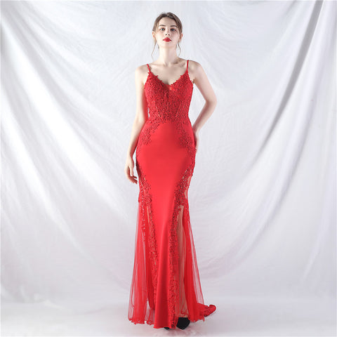 The Trinity Lace Fishtail Gown