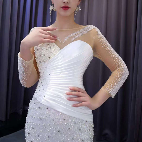 Glamorous Heavy Beading Mermaid Wedding Dress