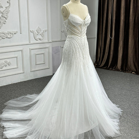 Chic Illusion Spaghetti Strap Wedding Dress