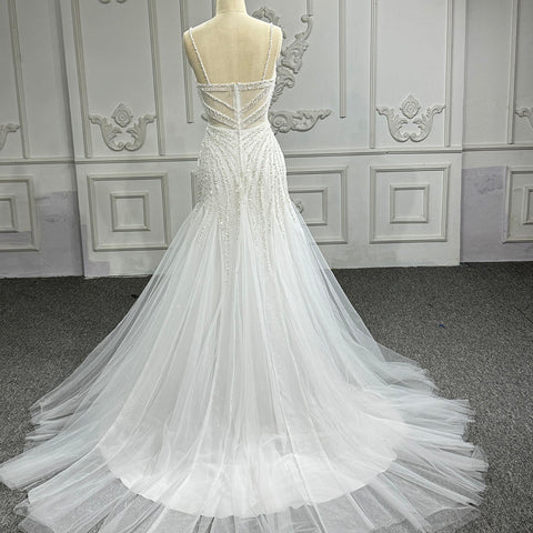 Chic Illusion Spaghetti Strap Wedding Dress