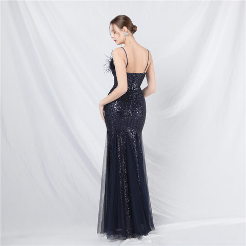 The Floriana Feathered Photoshoot Gown