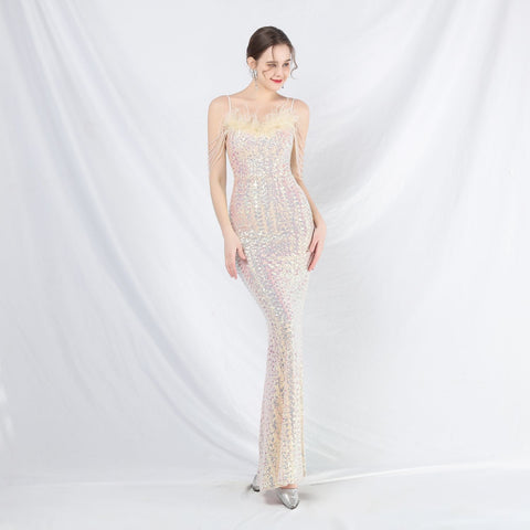 The Valencia Embellished Fishtail Gown