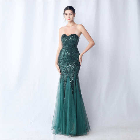 The Sabrina Strapless Glam Gown