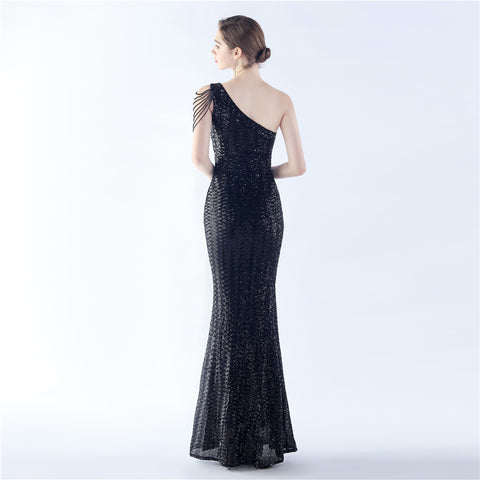 The Joanie One Shoulder Evening Gown