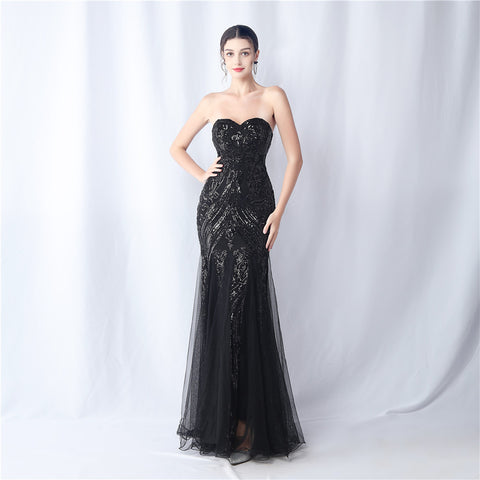 The Sabrina Strapless Glam Gown