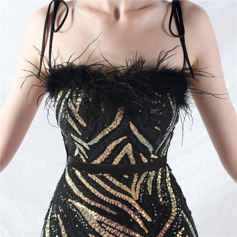 The Denise Strapless Sequin Gown