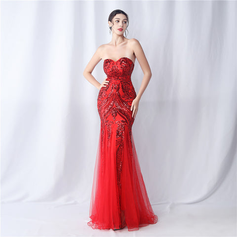 The Sabrina Strapless Glam Gown