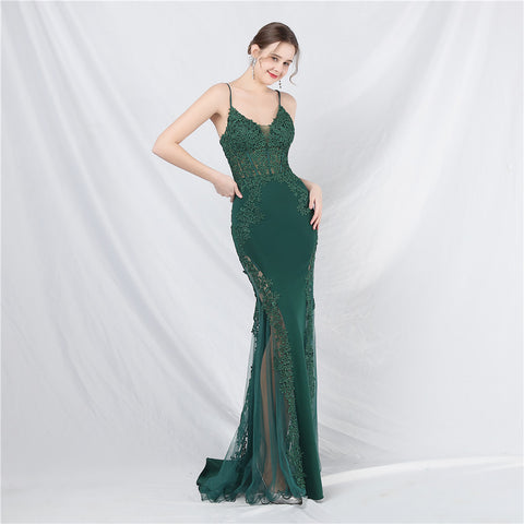 The Trinity Lace Fishtail Gown