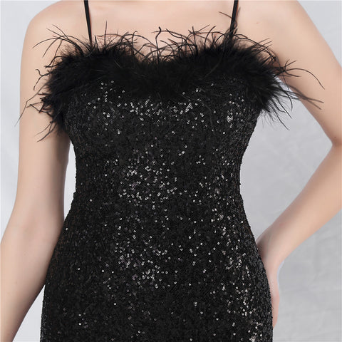 The Floriana Feathered Photoshoot Gown