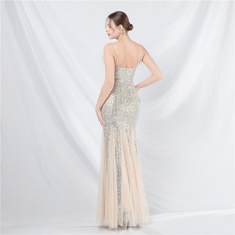 The Floriana Feathered Photoshoot Gown