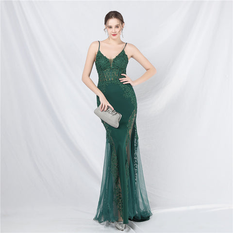 The Trinity Lace Fishtail Gown