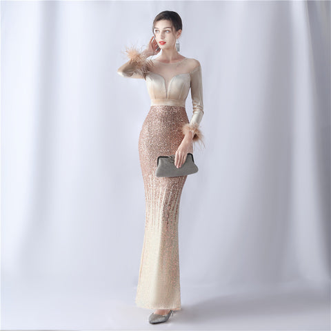 The Havana Gradient Rhinestone Evening Dress