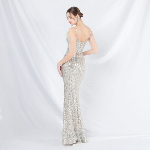 The Valencia Embellished Fishtail Gown