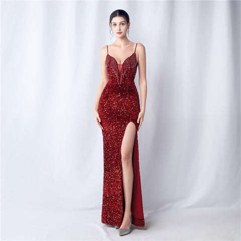 The Alexandra Beaded Evening Gown