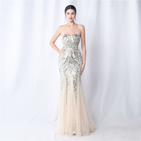 The Sabrina Strapless Glam Gown