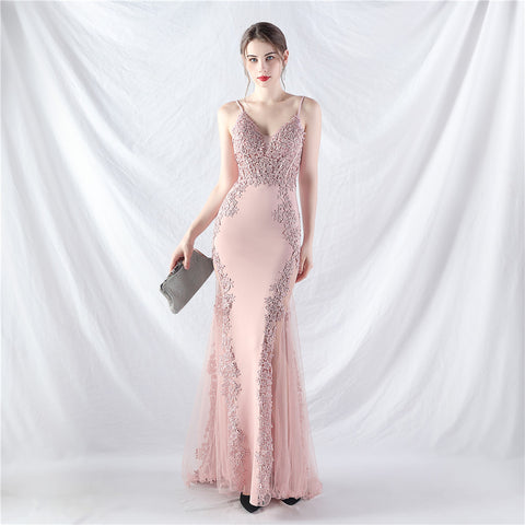 The Trinity Lace Fishtail Gown