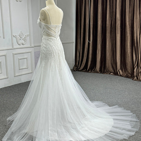 Chic Illusion Spaghetti Strap Wedding Dress