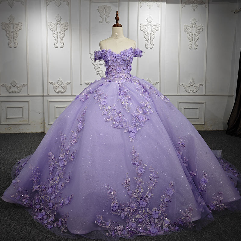 Lilac Fairy Purple Bridal Gown