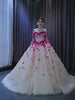 Fairy Style 3D Flower Bridal Gown