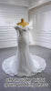 Contemporary Off Shoulder Pearl Studded Mermaid Bridal Gown