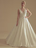 Simple Illusion White Bridal Gown with intricate back detail