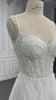 Boho Spaghetti Strap Corset Style Pearl Detail Wedding Gown