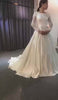 Smooth Satin Fabric Lace-up A line Simple Bridal Wedding Dress