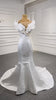 Soft Satin White Wedding Mermaid Gown