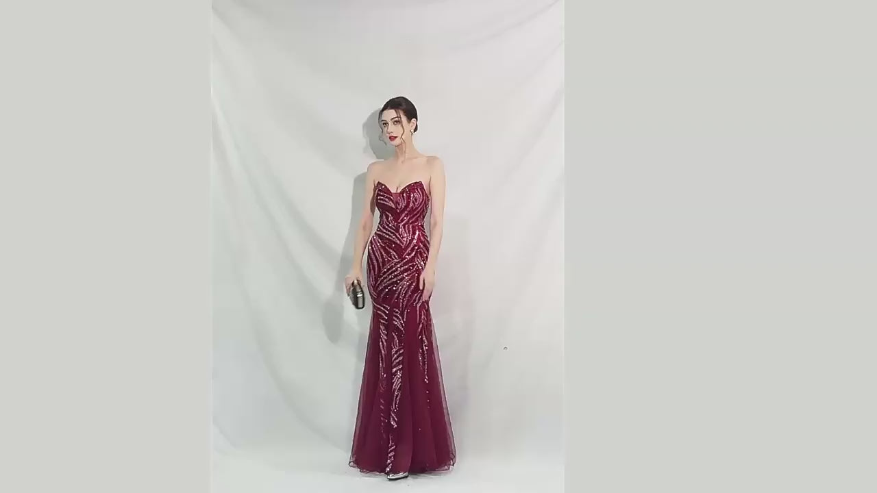 The Maddison Strapless Pageant Gown