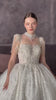 Luxurious Glam Short Sleeve Ball Gown Wedding Dress