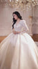 Luxury Royal Soft Satin Princess Bridal Ball Gown Wedding Dress