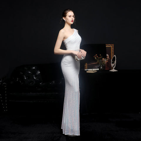 The Tania one shoulder gown