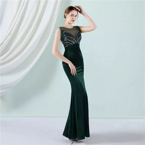 The Elandra Velvet Gown