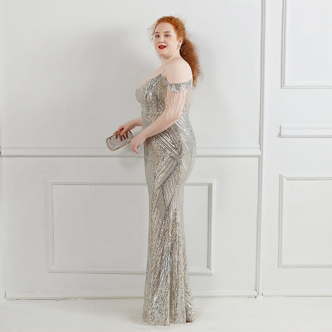 The Gwenyth tassel sleeve gown